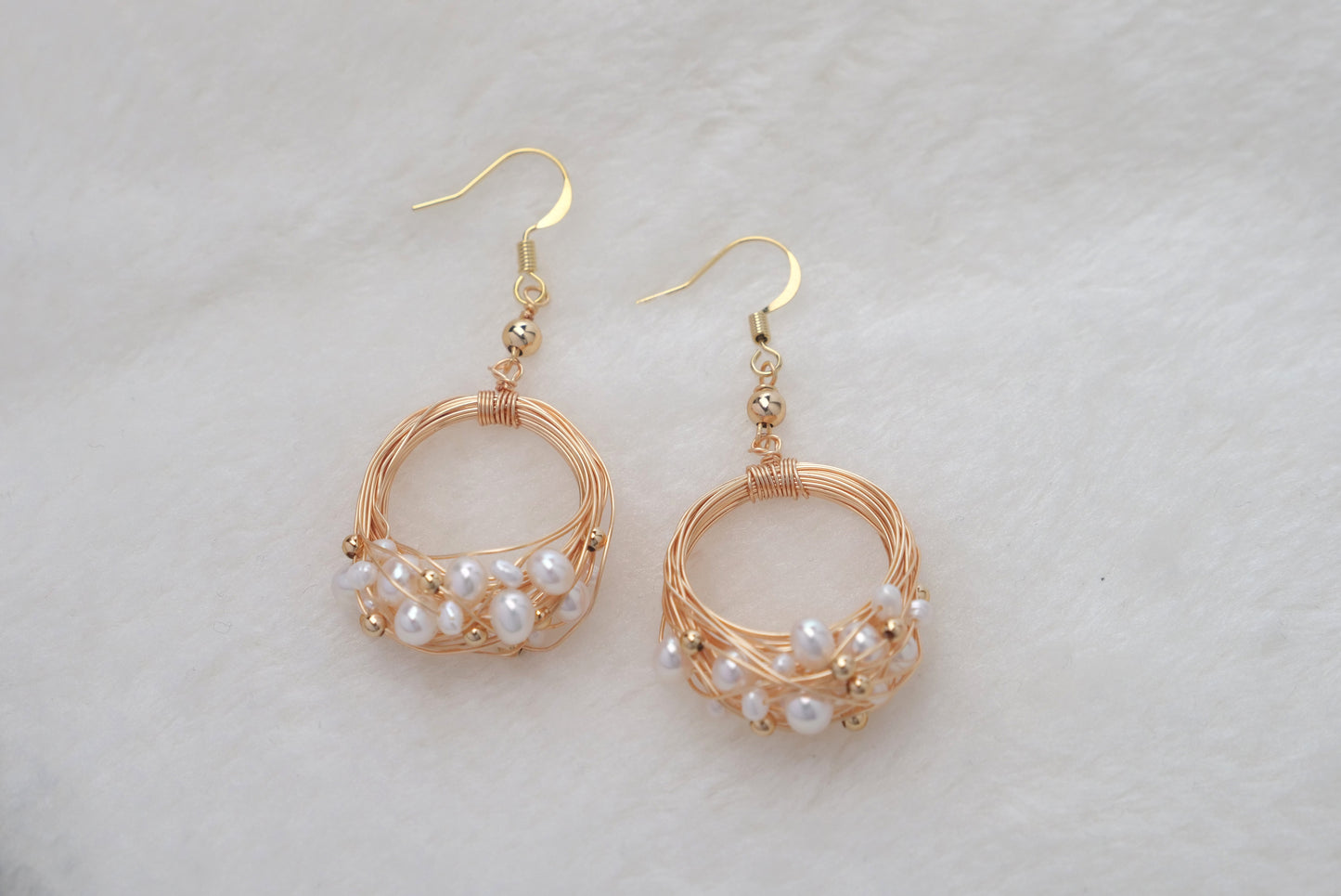 Handmade Pearl Earring with 14K Gold-filled wire