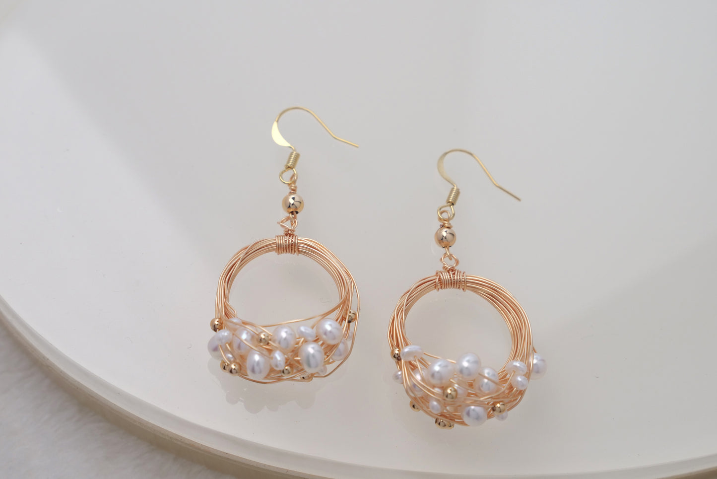 Handmade Pearl Earring with 14K Gold-filled wire