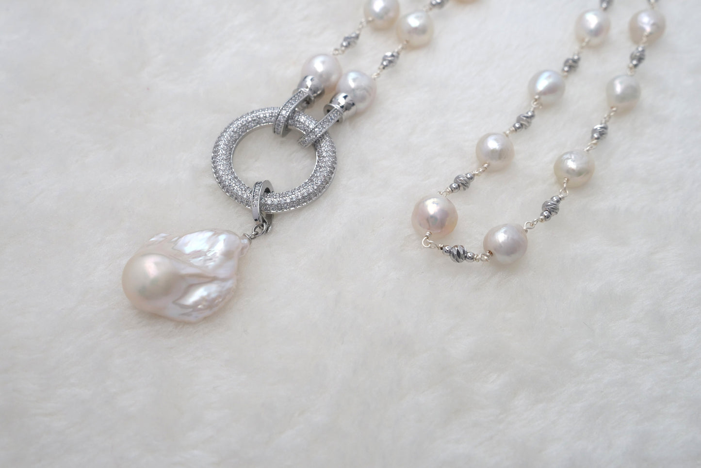 Handmade Pearl Pendent with 14K Gold-filled wire