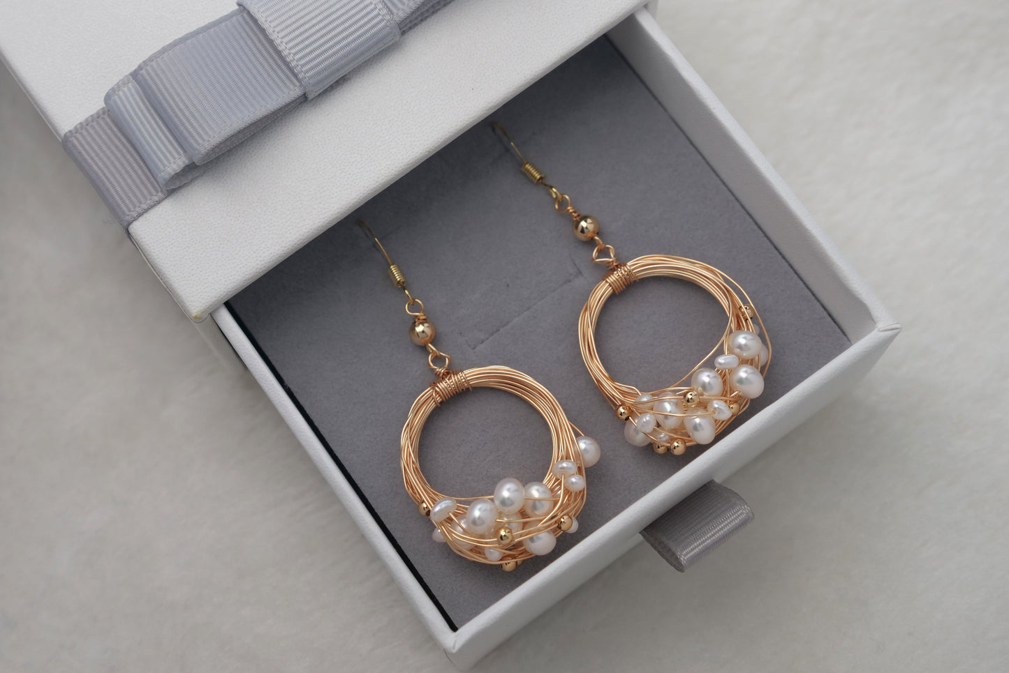 Handmade Pearl Earring with 14K Gold-filled wire