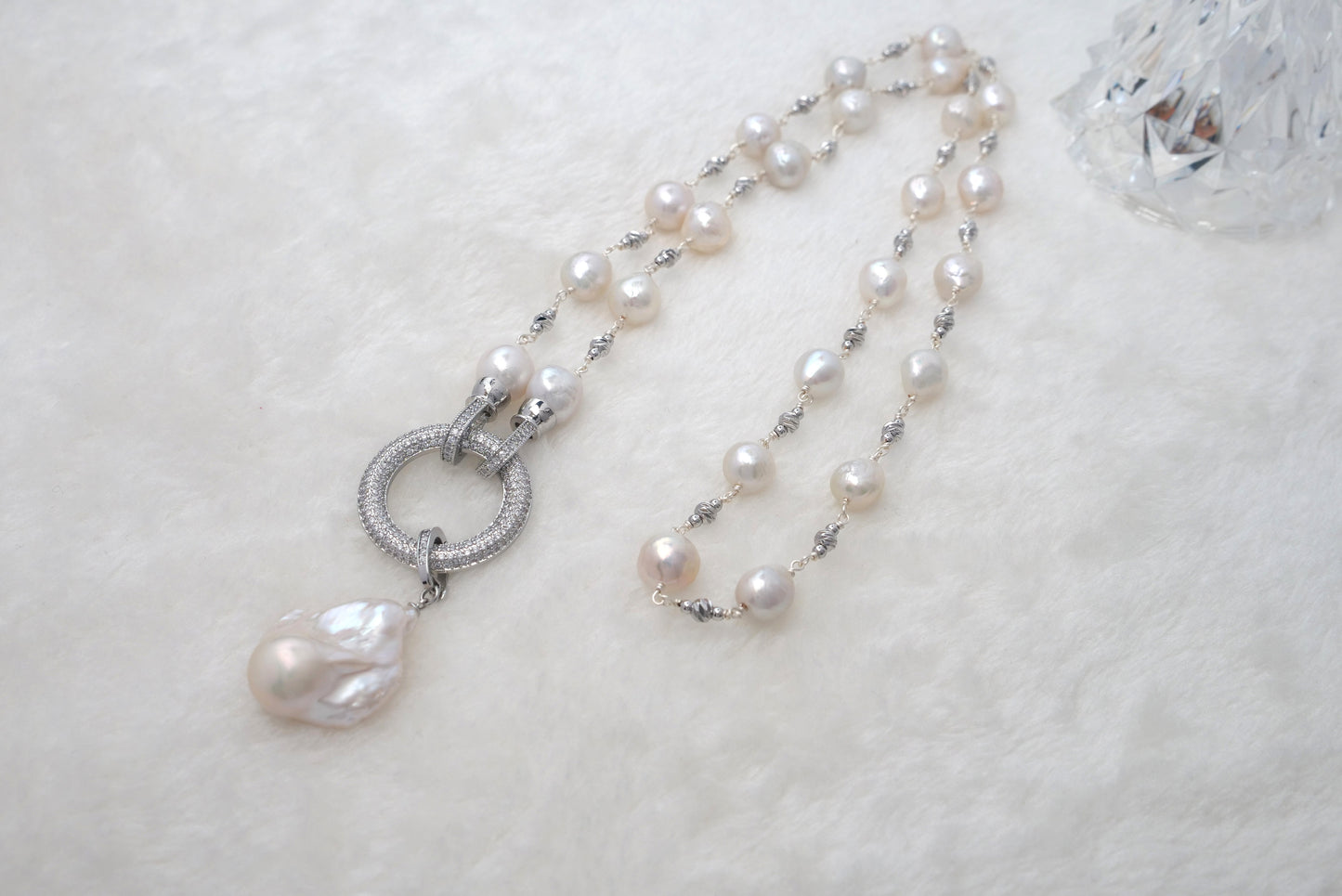 Handmade Pearl Pendent with 14K Gold-filled wire