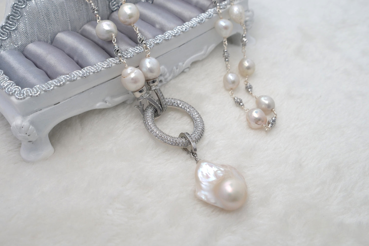 Handmade Pearl Pendent with 14K Gold-filled wire