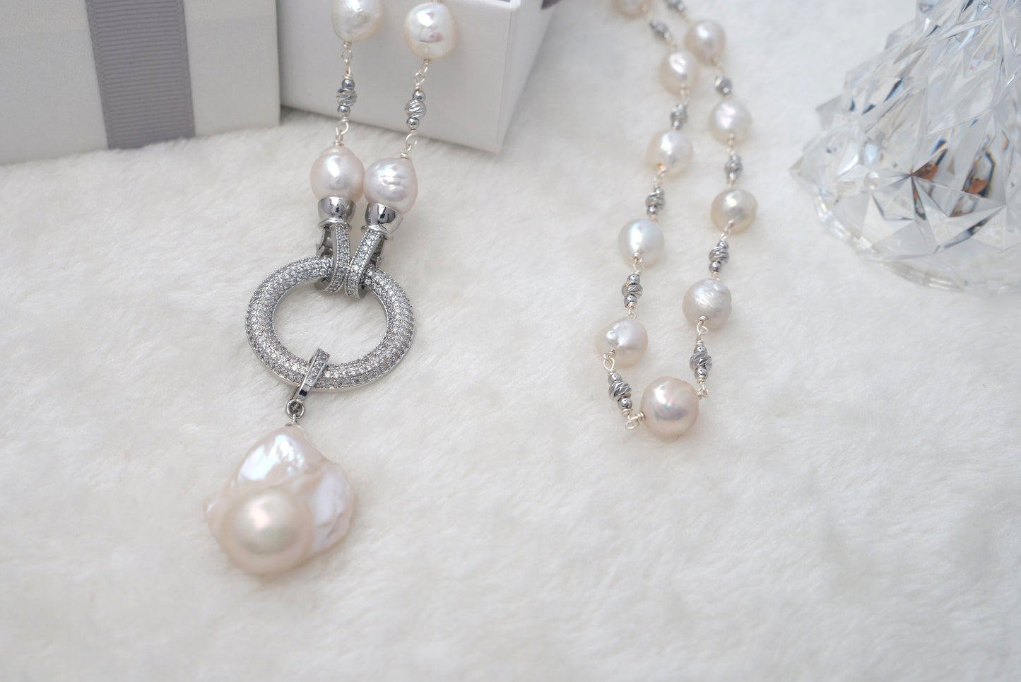 Handmade Pearl Pendent with 14K Gold-filled wire