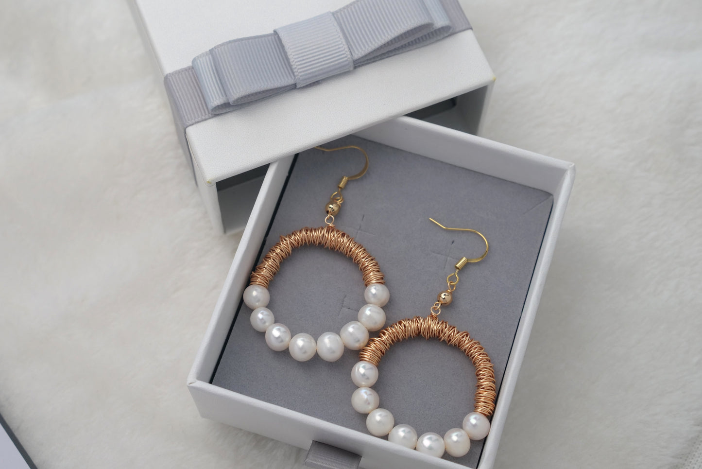 Handmade Pearl Earring with 14K Gold-filled wire