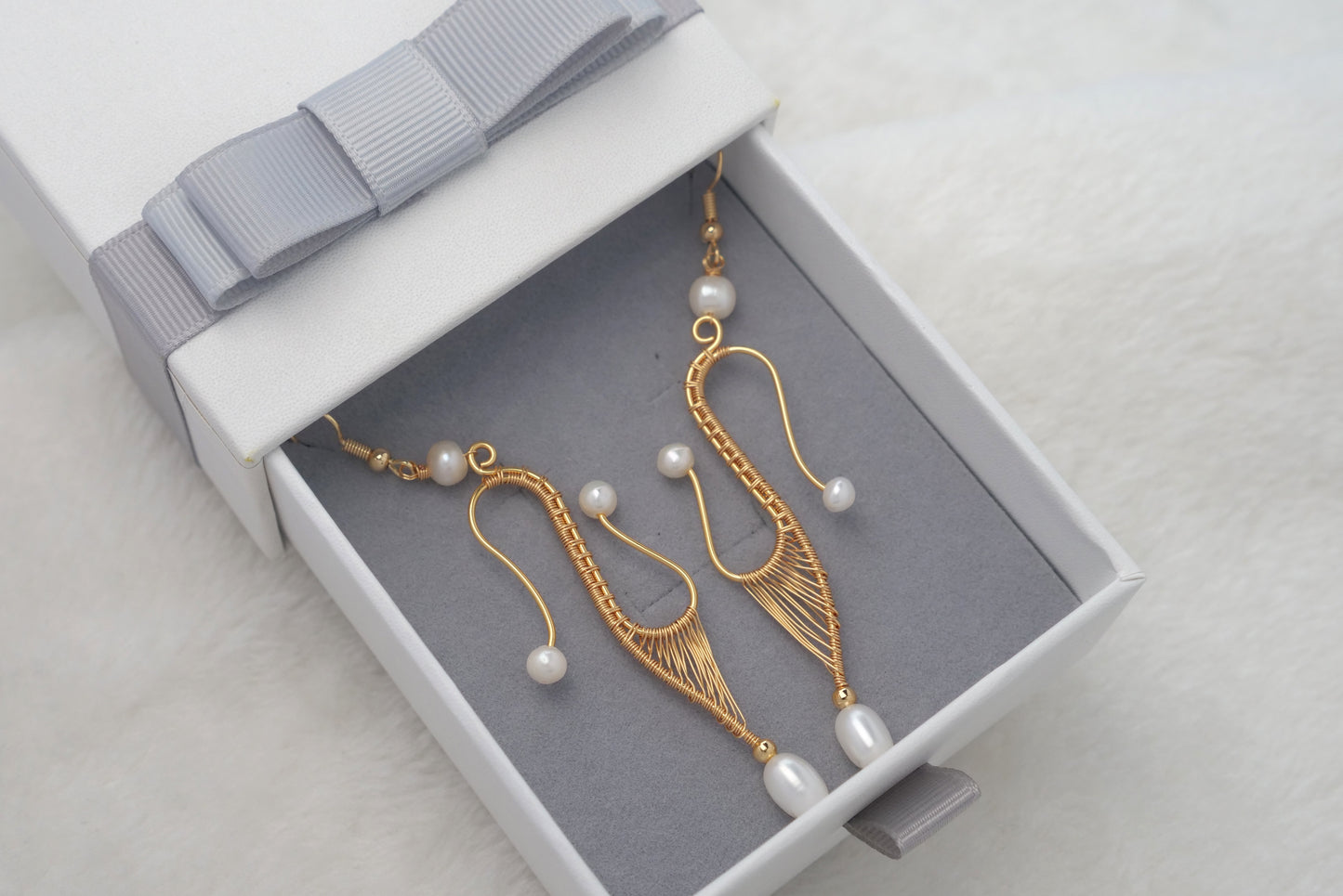 Handmade Pearl Earring with 14K Gold-filled wire