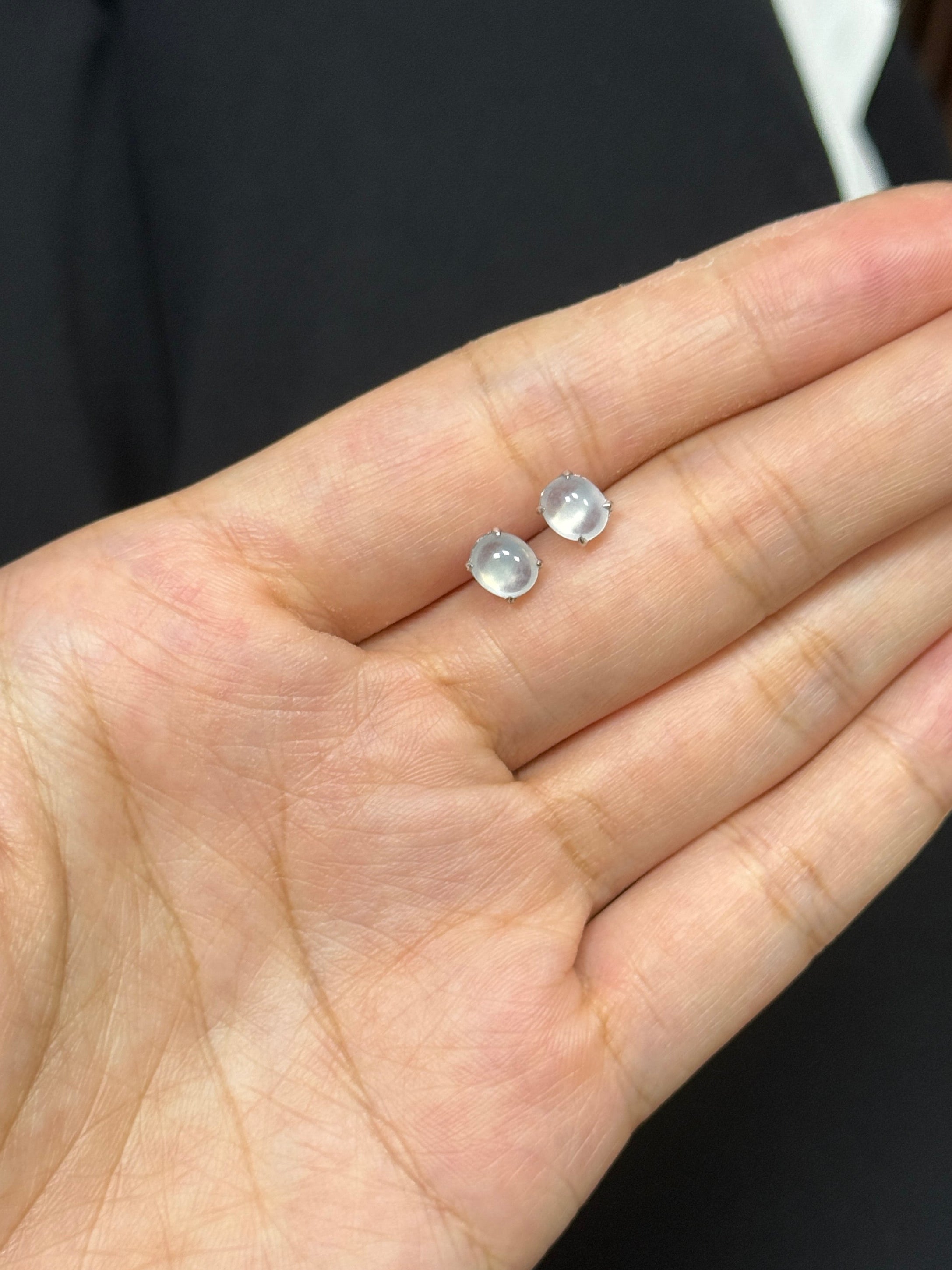 Pure Light – Jadeite Stud Earrings