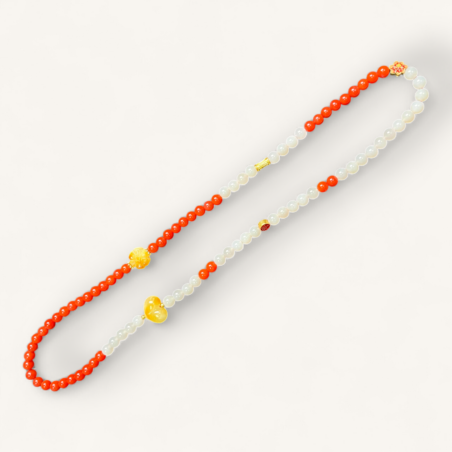 南红·白玉·蜜蜡多圈手串 | Jade & Amber Multi-Layer Bracelet