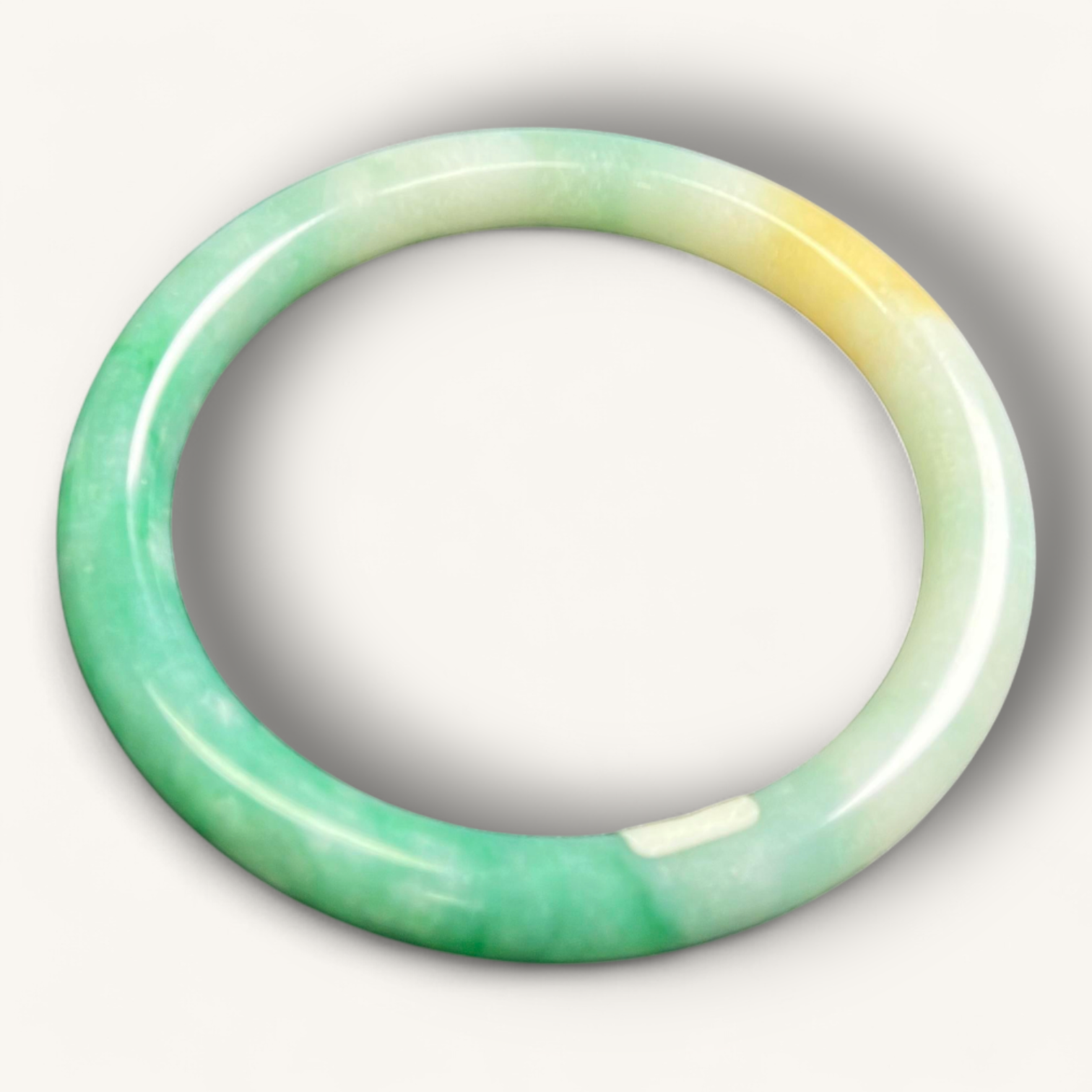 绿色三彩翡翠手镯 | Jadeite Bangle