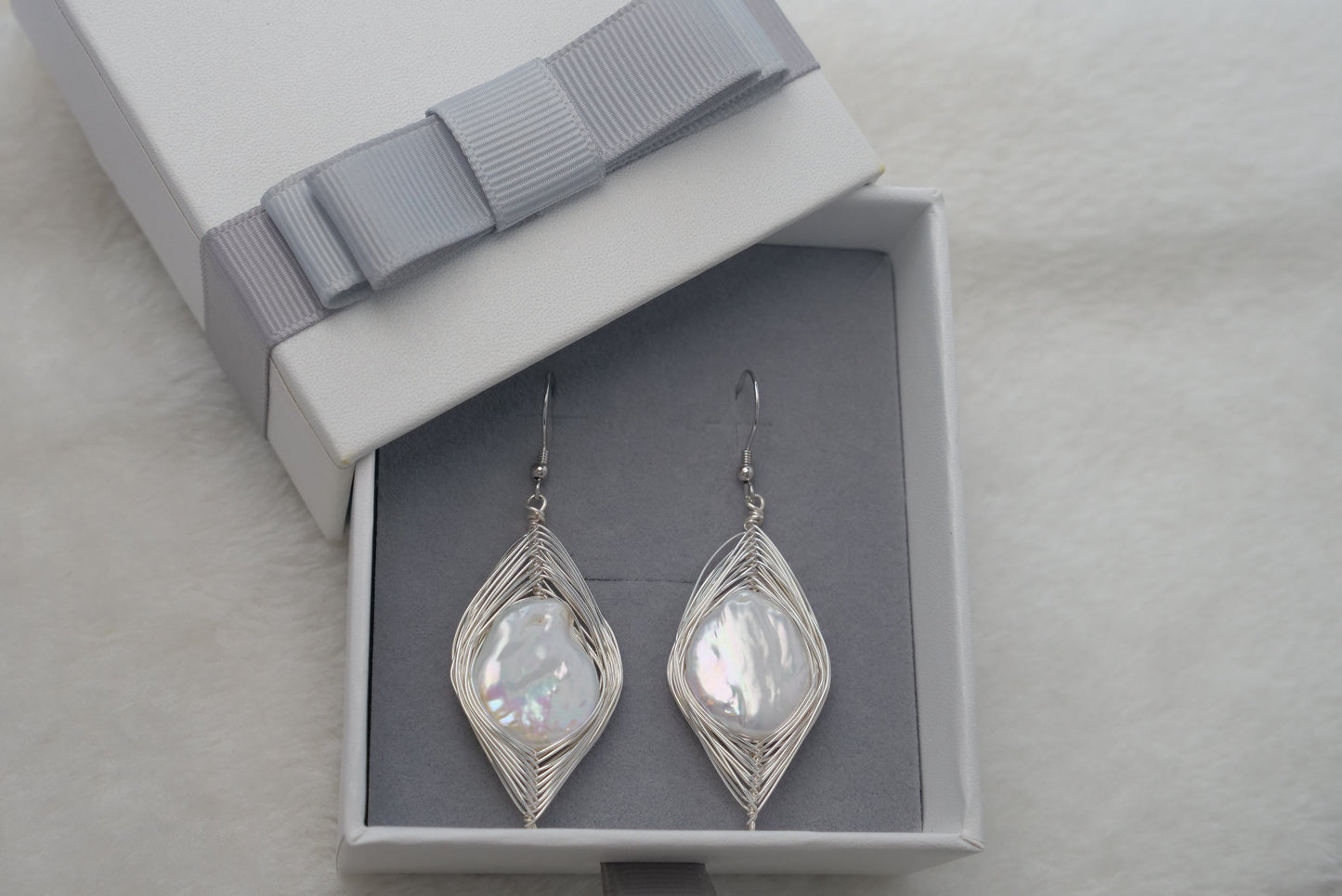 Handmade Pearl Earring with 14K Gold-filled wire