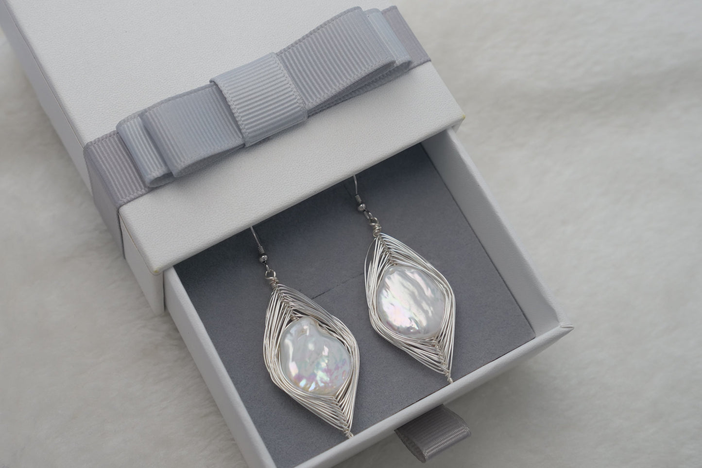 Handmade Pearl Earring with 14K Gold-filled wire
