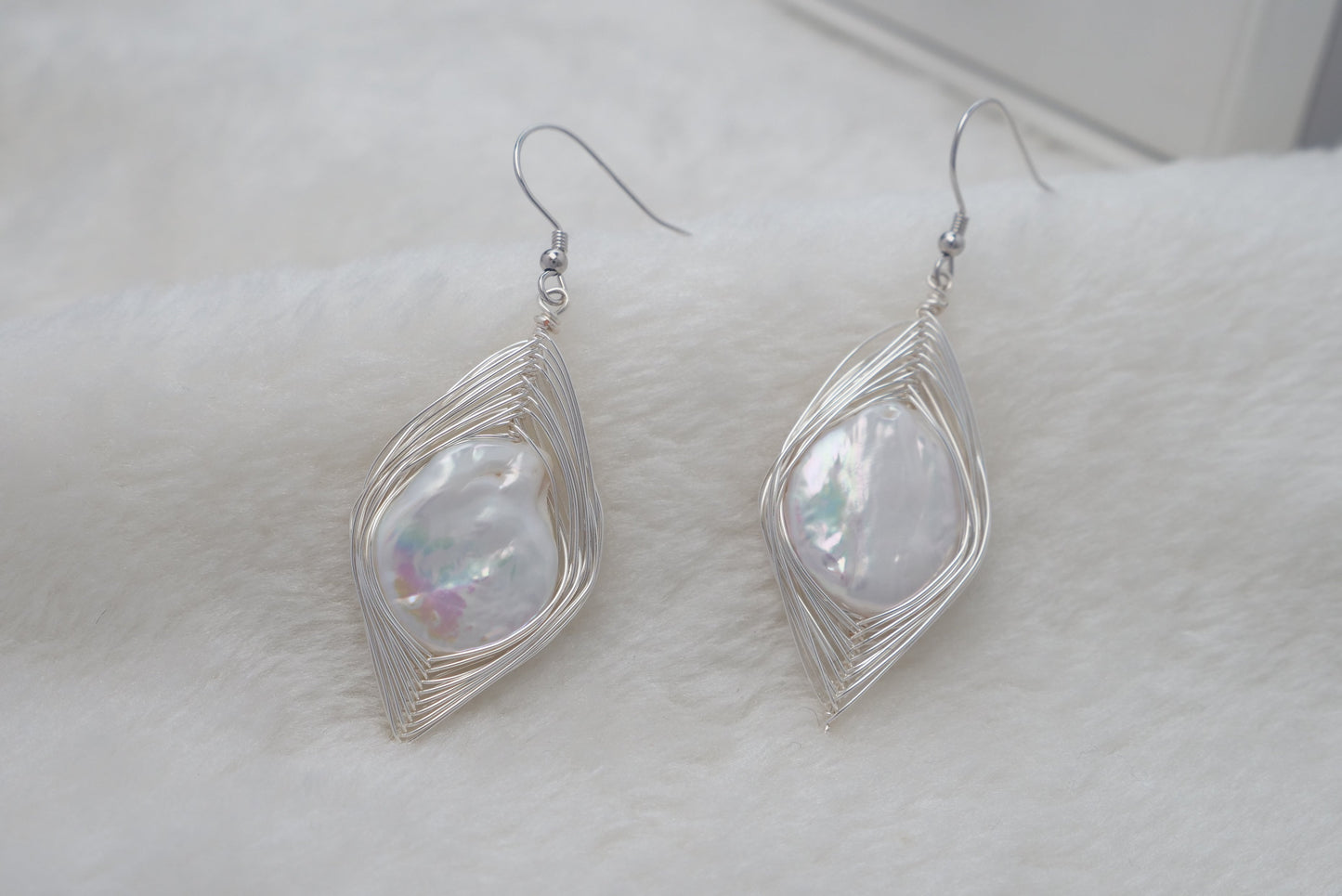 Handmade Pearl Earring with 14K Gold-filled wire