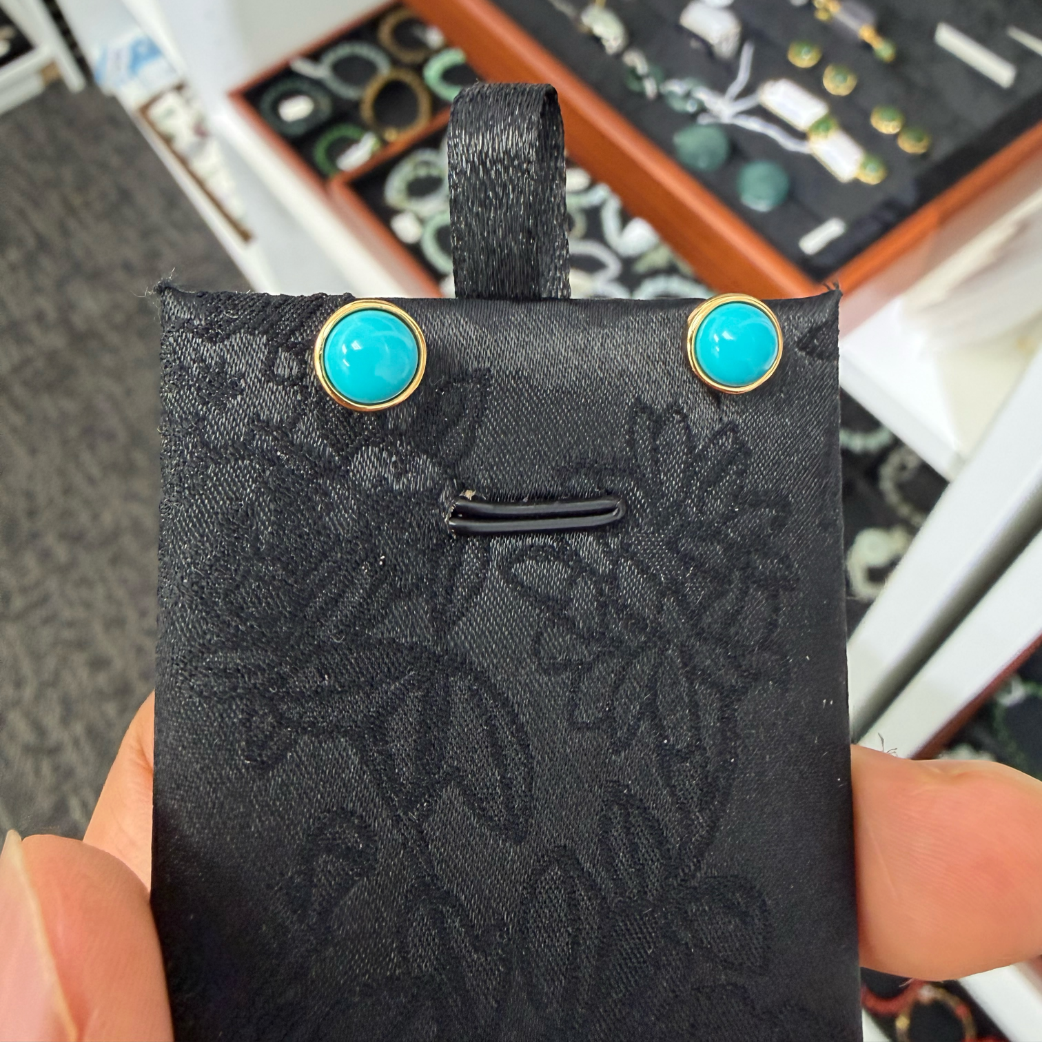 Skyline Blue – American Turquoise Stud Earrings | Sterling Silver