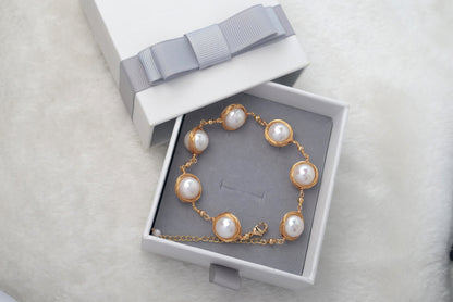 Handmade Pearl Bracelet with 14K Gold-filled wire