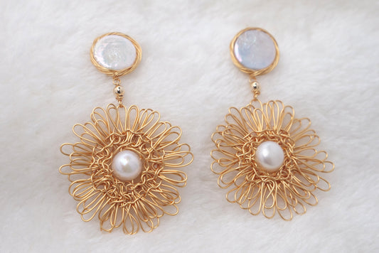 Handmade Pearl Earring with 14K Gold-filled wire