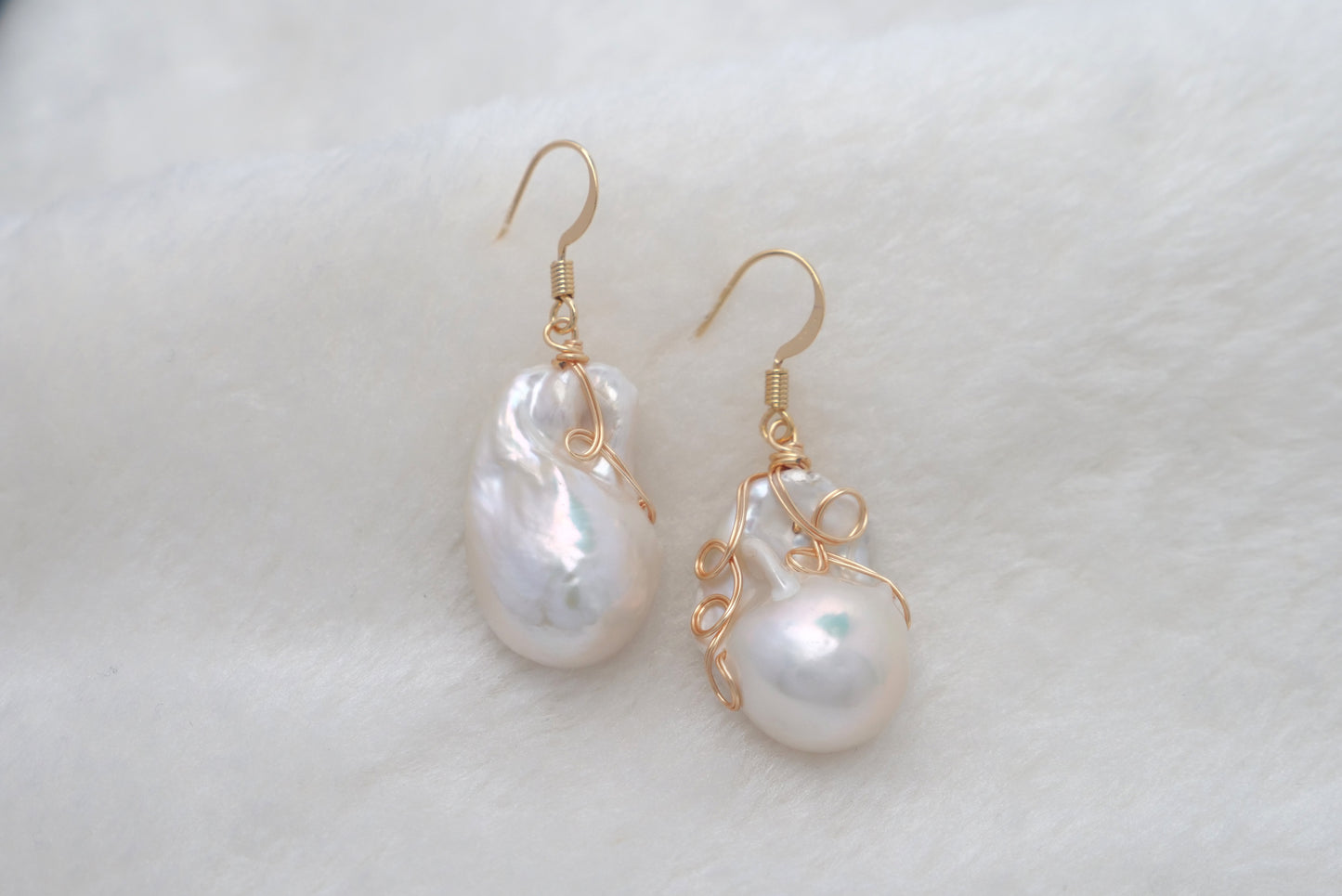 Handmade Pearl Earring with 14K Gold-filled wire