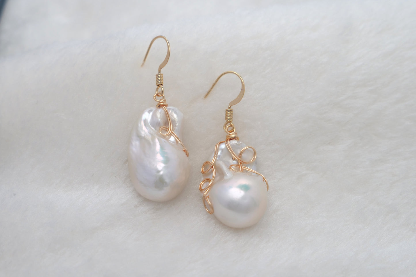 Handmade Pearl Earring with 14K Gold-filled wire