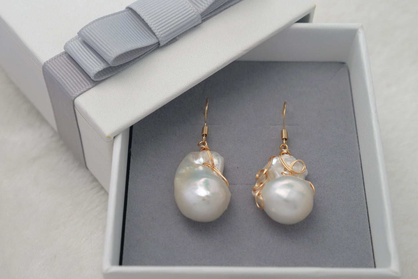 Handmade Pearl Earring with 14K Gold-filled wire