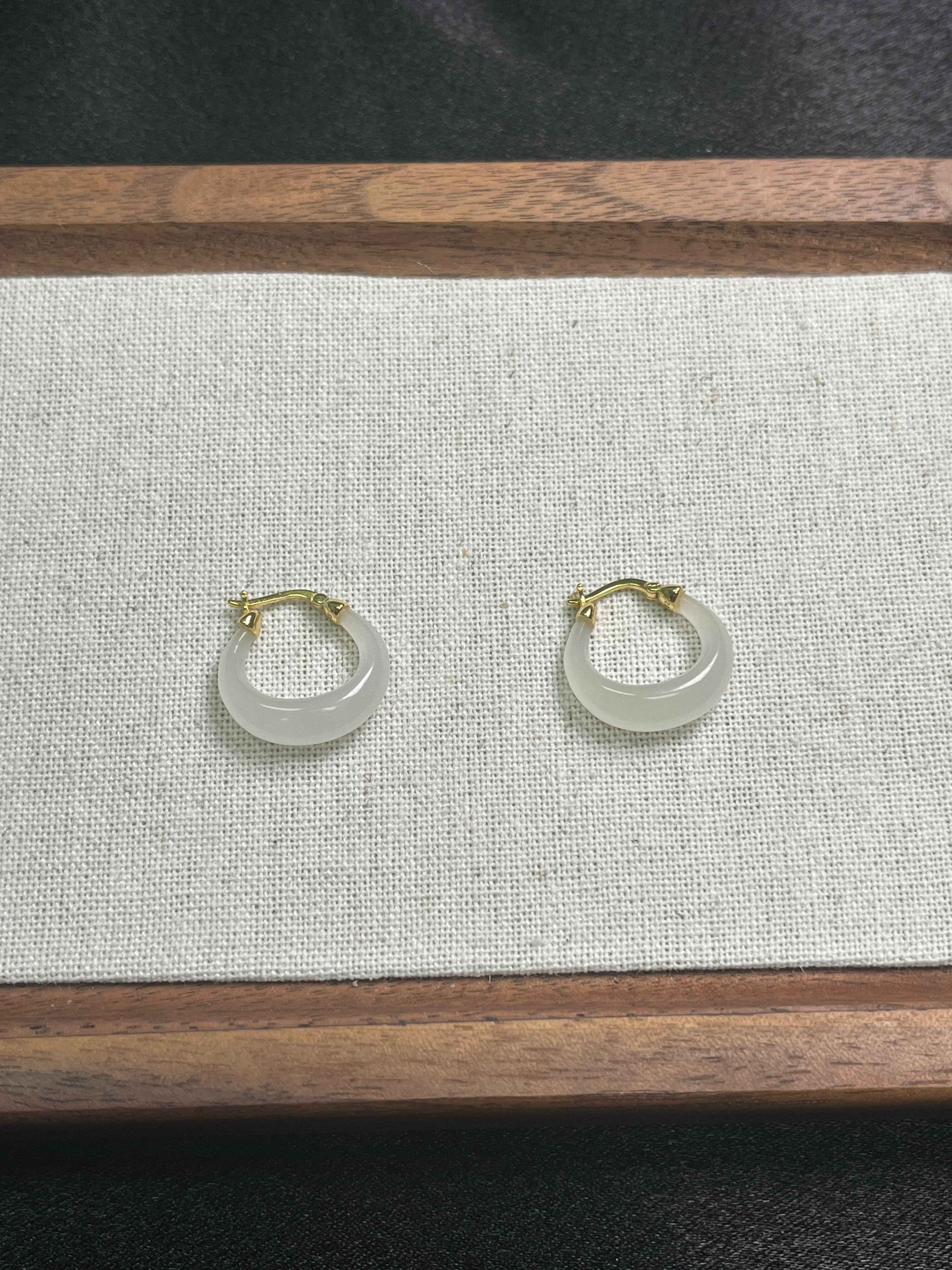 Two pairs of Jade earrings