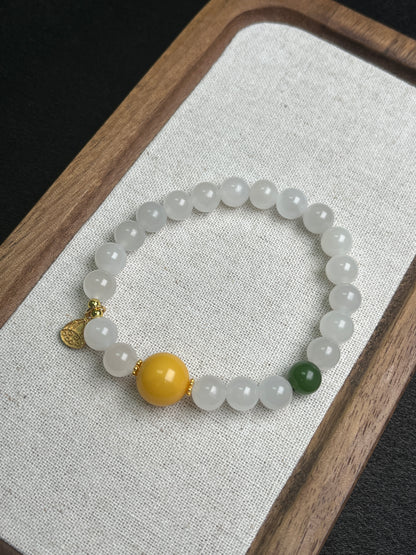 Harmony Glow –| Hetian Jade Bracelet
