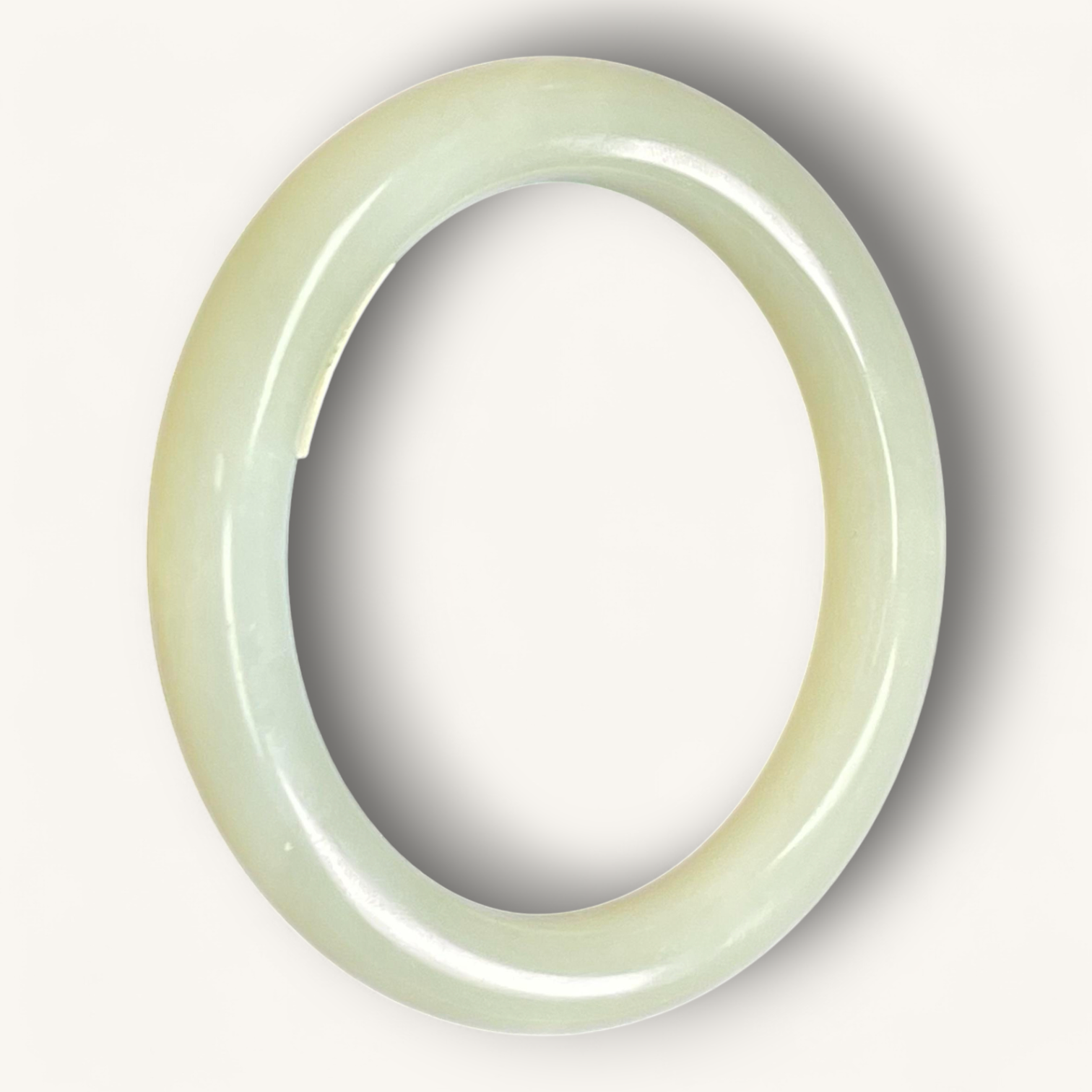 Gentle Radiance – Hetian Jade（和田玉）Bangle in Pale Celadon Tone