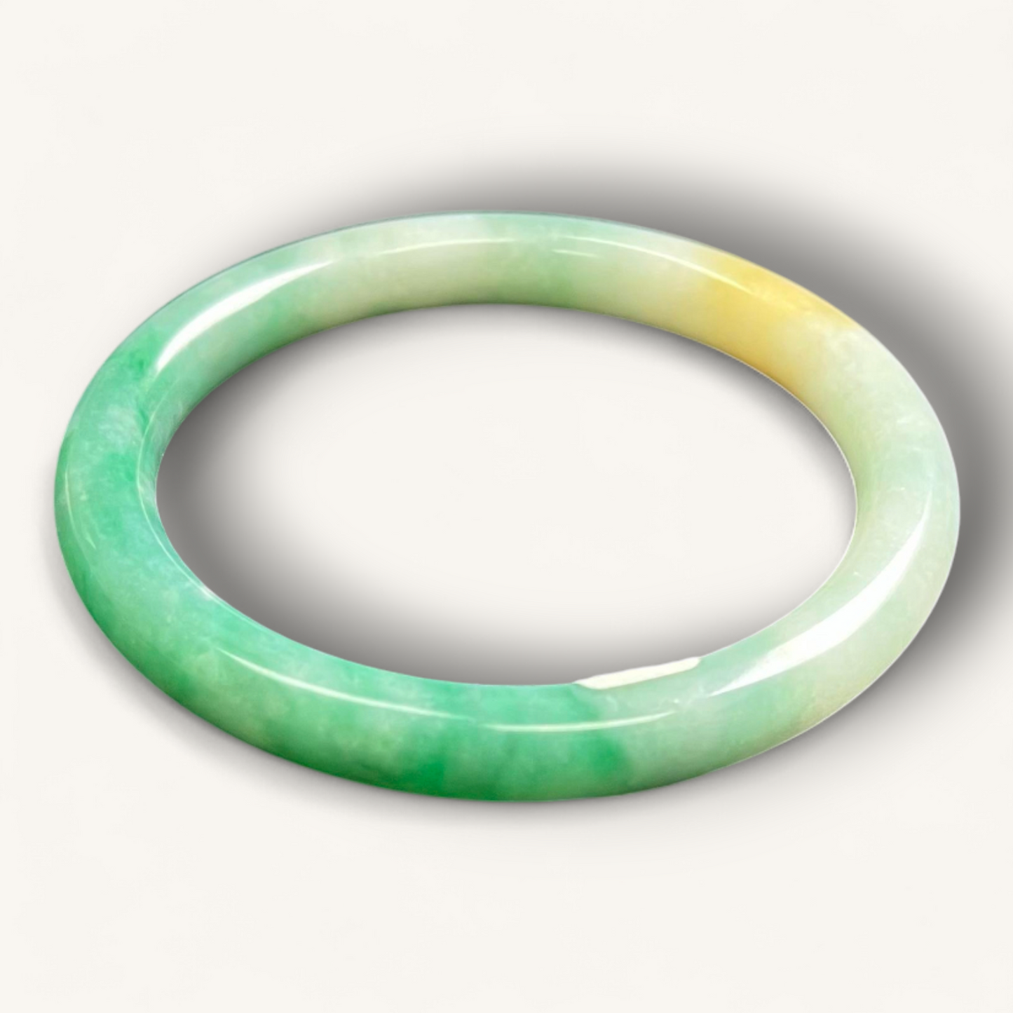 绿色三彩翡翠手镯 | Jadeite Bangle