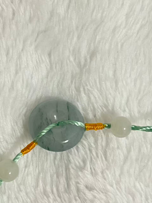 Ping an kou翡翠平安扣