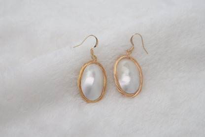 Handmade Pearl Earring with 14K Gold-filled wire