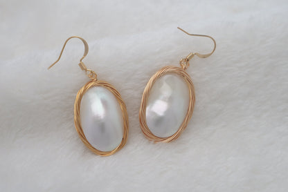 Handmade Pearl Earring with 14K Gold-filled wire