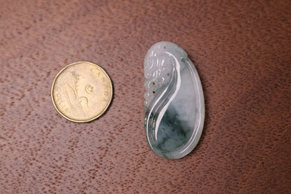 Dragon Design: Natural Jade Pendant