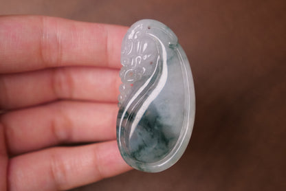 Dragon Design: Natural Jade Pendant