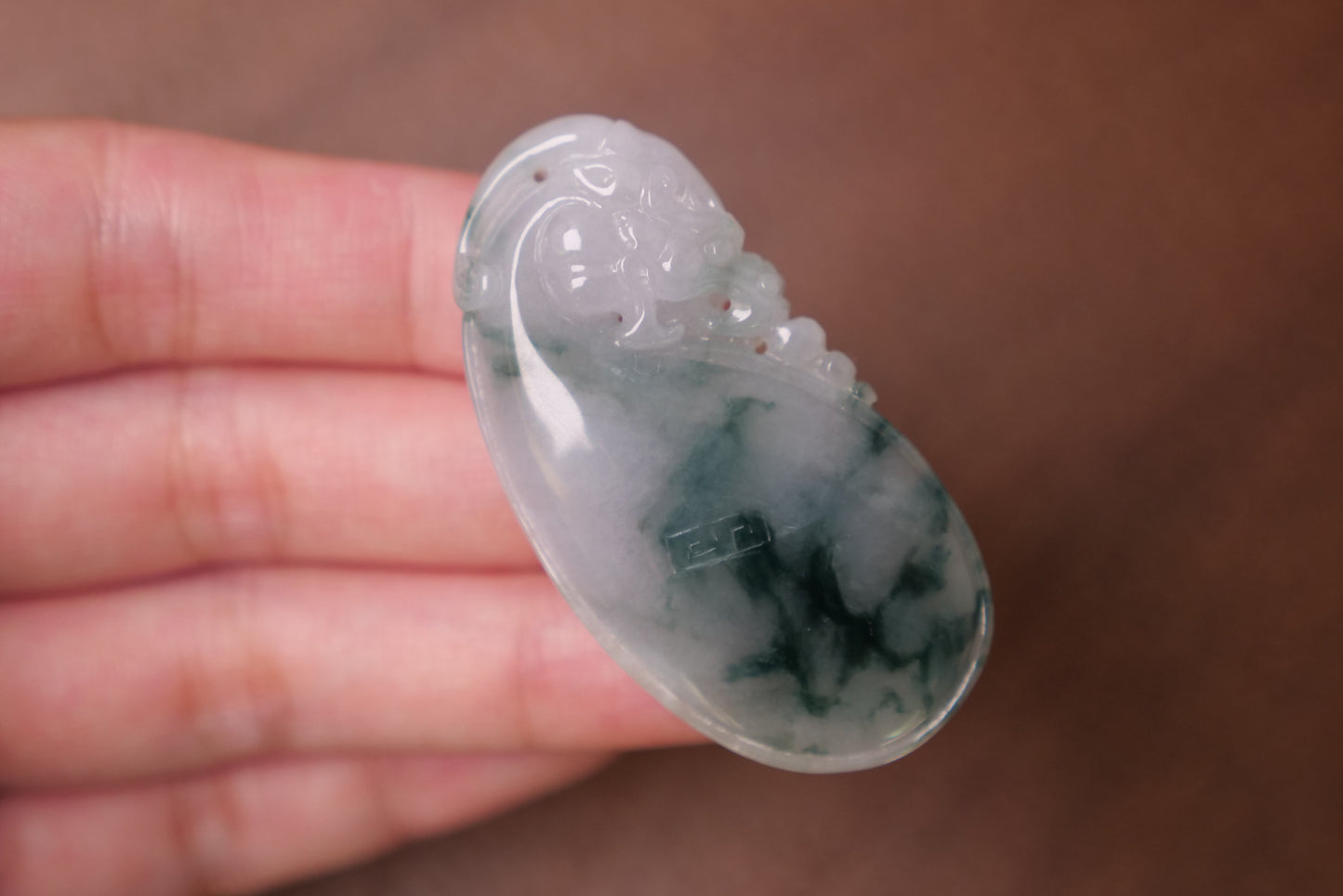 Dragon Design: Natural Jade Pendant