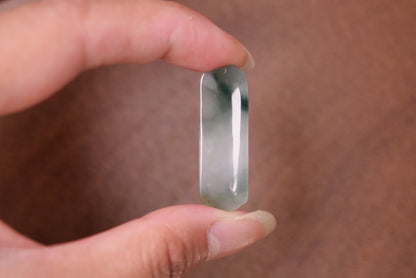 Cylindrical Jade Pendant: Natural Jadeite Pendant