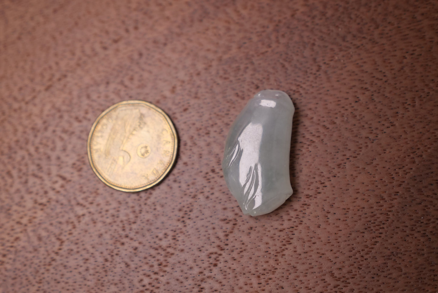 Bamboo Design: Hand-Carved Natural Jadeite Pendant