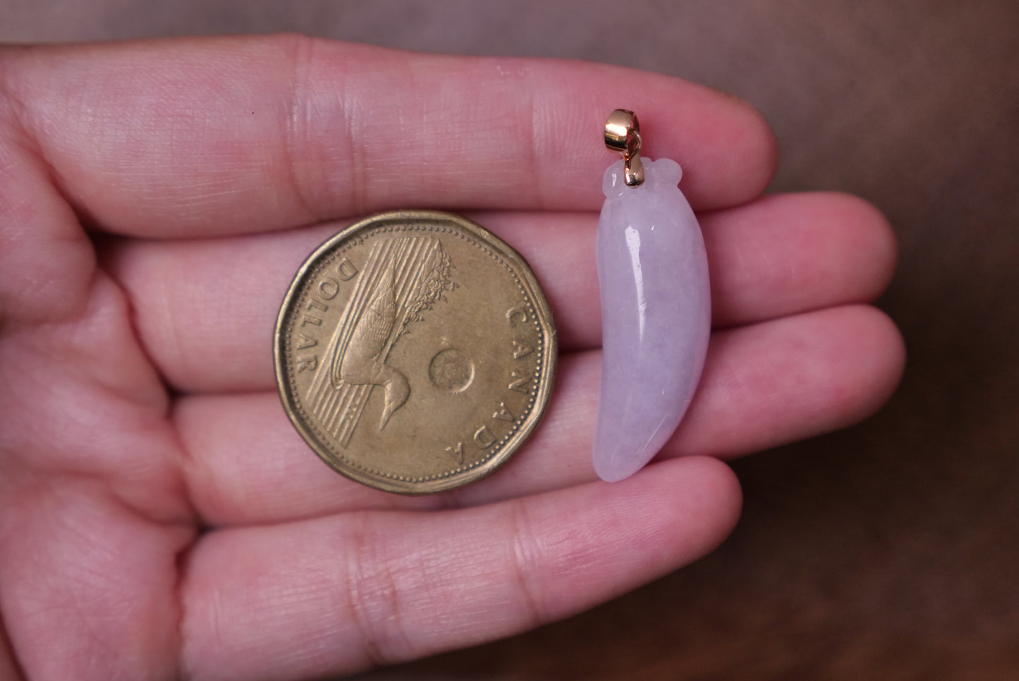 Lavender Jade Plaque Pendant: Natural Jadeite with 18k Gold Bail