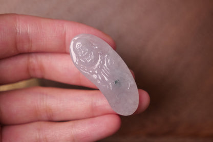 Ruyi Pendant: Hand-Carved Icy Green Jadeite