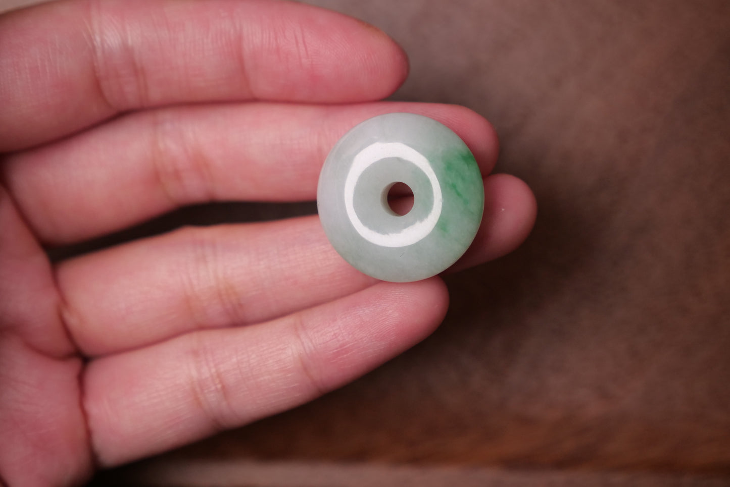 Elegant Jade Circle Pendant