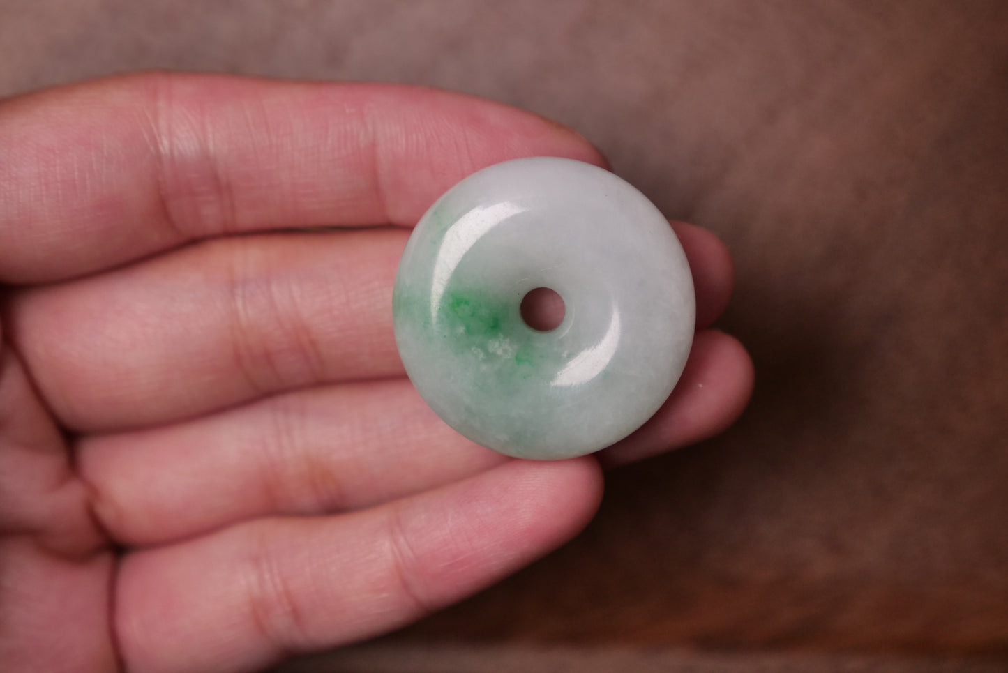 Elegant Jade Circle Pendant