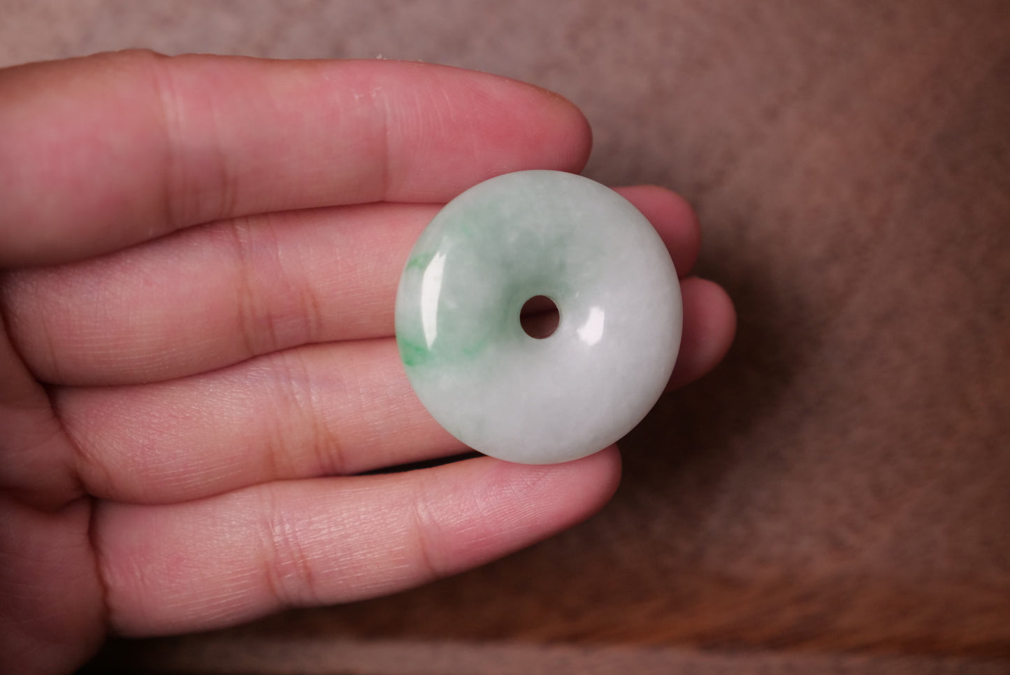 Elegant Jade Circle Pendant