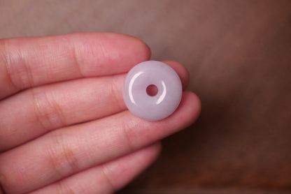 Lavender Jade Circle Pendant