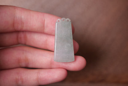 Icy jadeite Plaque Pendant