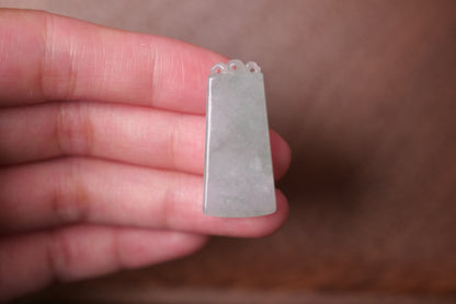 Icy jadeite Plaque Pendant