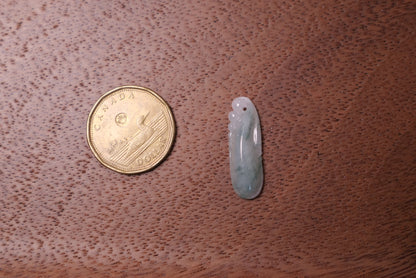 Icy Light Green Eggplant jadeite Pendant