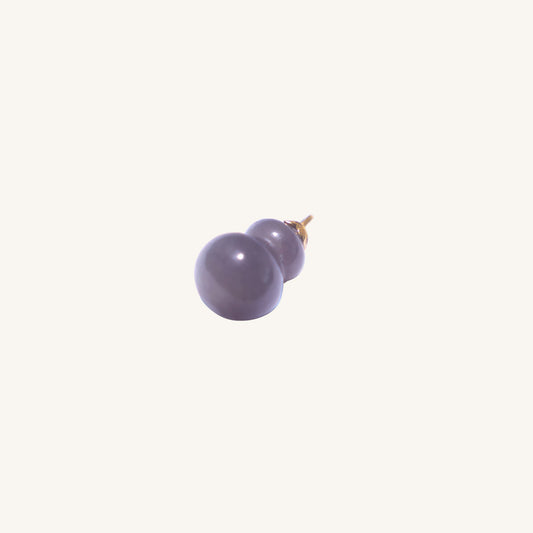 Smoky Lavender Hetian Jade（烟紫和田玉）Gourd Pendant with 18K Gold Mount