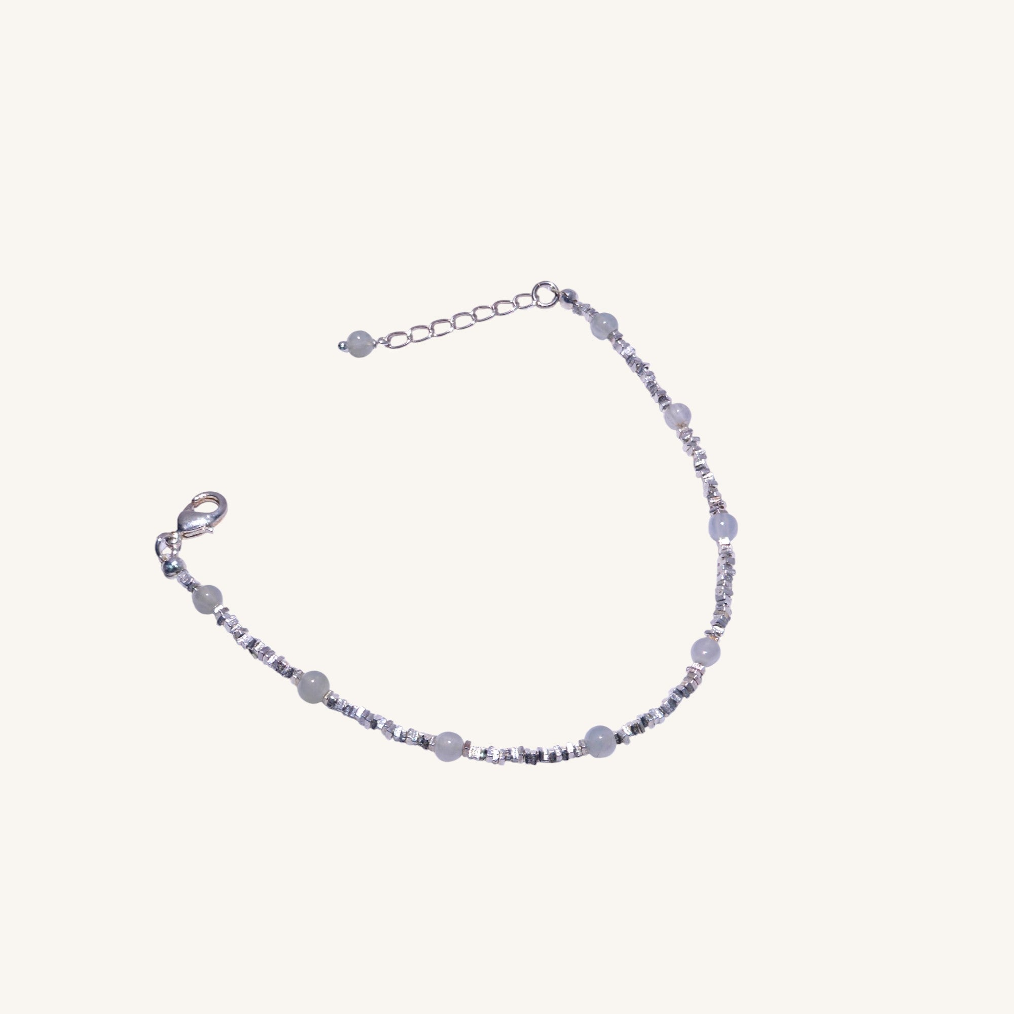 Daily Clarity – Jadeite（翡翠）Cylinder & Pearl Beaded Bracelet - Sylvia Jewelry