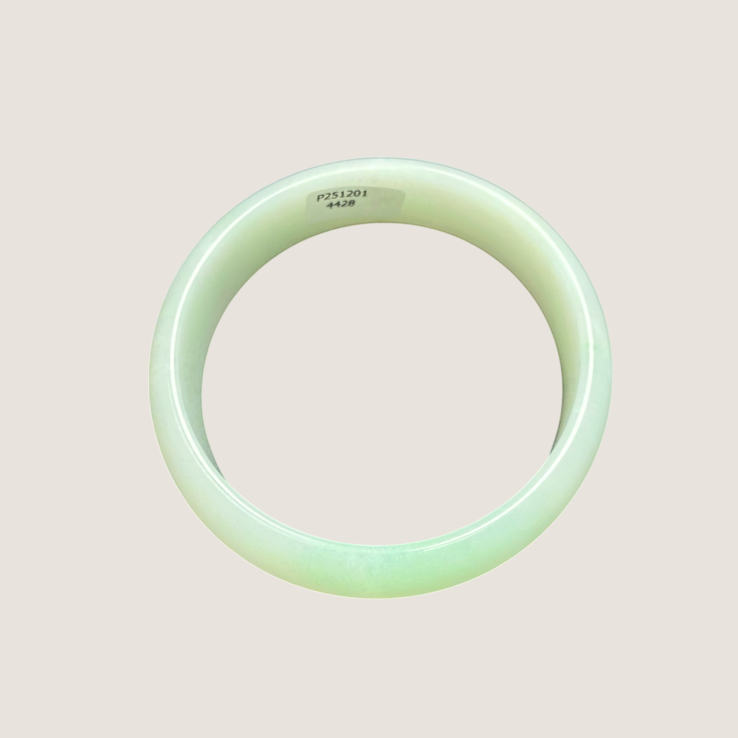 Ethereal Glow – Light Green Ice-Species Jadeite Bangle