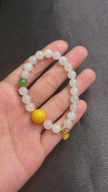 Harmony Glow –| Hetian Jade Bracelet